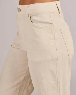 Linen Blend|Bottoms*Ava And Ever Archie Pants Natural Salt & Pepper