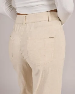 Linen Blend|Bottoms*Ava And Ever Archie Pants Natural Salt & Pepper