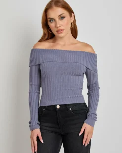 Discount Ari Off Shoulder Knit Top Women Tops
