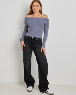 Discount Ari Off Shoulder Knit Top Women Tops