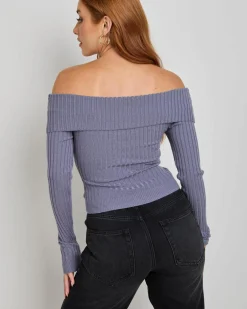 Discount Ari Off Shoulder Knit Top Women Tops