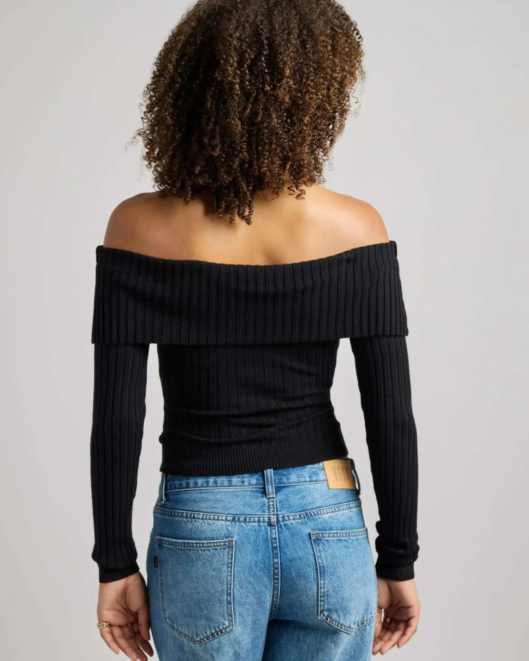 Tops*Ava And Ever Ari Off Shoulder Knit Top Black