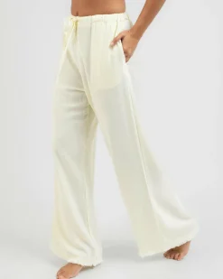 Sets|Linen Blend*Mooloola Aria Dallis Pants Butter