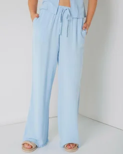 Sets|Linen Blend*Mooloola Aria Dallis Pants Powder Blue