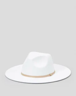 Headwear*Mooloola Arizona Felt Hat White