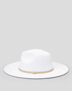 Headwear*Mooloola Arizona Felt Hat White