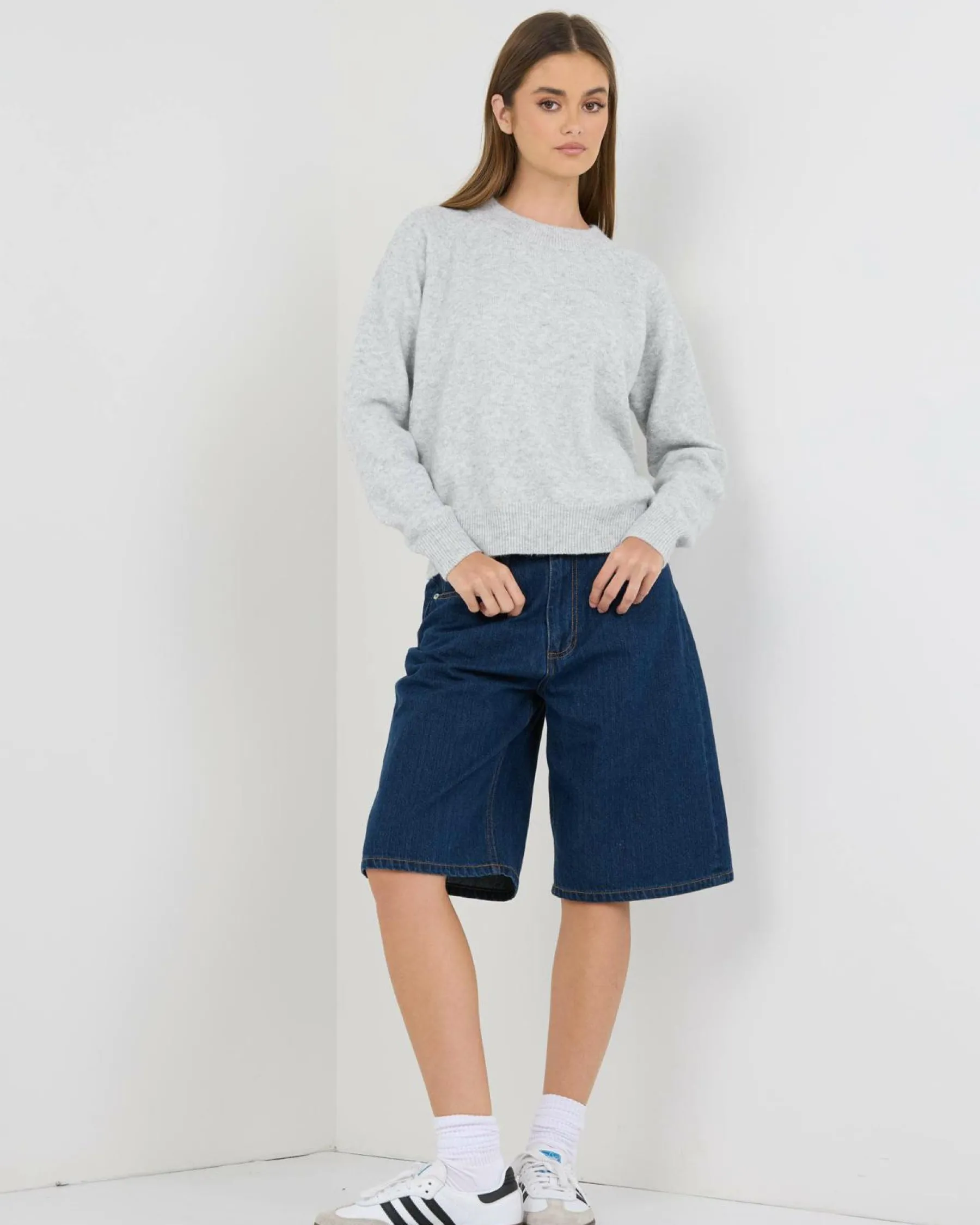 Knitwear|Jumpers & Hoodies*Mooloola Artemis Crew Neck Knit Jumper Grey Marle