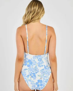 One Pieces*Roxy Artsy Floral One Piece Swimsuit Egret Artsy Floral