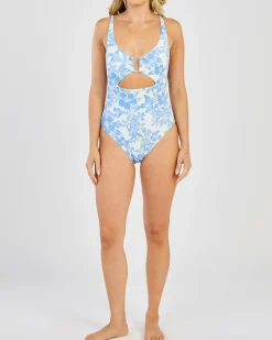 One Pieces*Roxy Artsy Floral One Piece Swimsuit Egret Artsy Floral