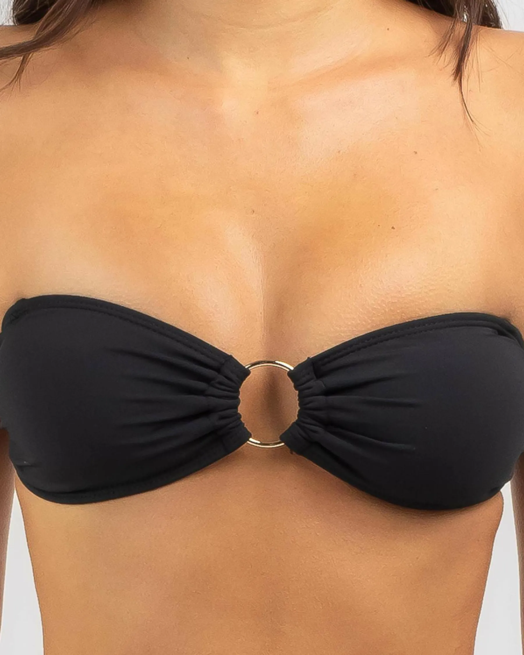 Bikinis*Kaiami Ashanti Ring Bandeau Bikini Top Black