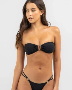 Bikinis*Kaiami Ashanti Ring Bandeau Bikini Top Black