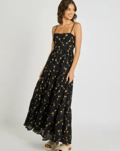 Dresses*Mooloola Ashlea Maxi Dress Black Floral