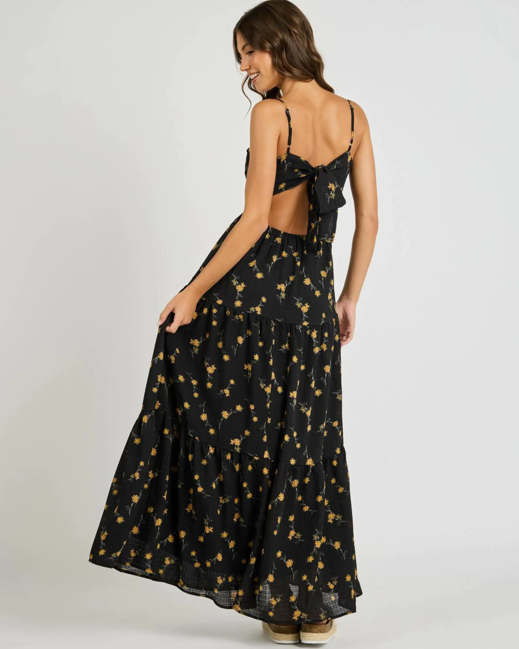 Dresses*Mooloola Ashlea Maxi Dress Black Floral