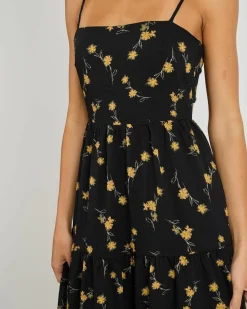 Dresses*Mooloola Ashlea Maxi Dress Black Floral