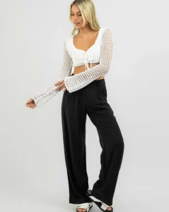 Sale Ashy Crochet Ultra Crop Top Women Tops