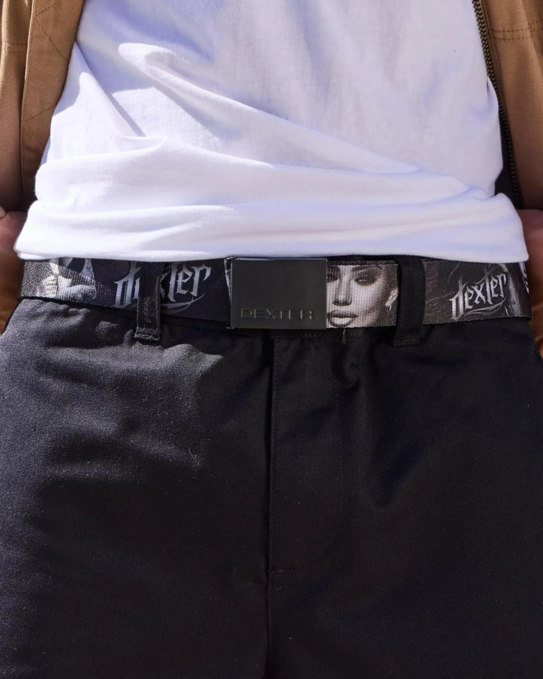 Belts*Dexter Assassin Web Belt Black/white