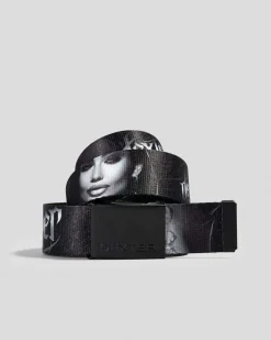 Belts*Dexter Assassin Web Belt Black/white