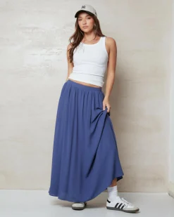 Bottoms*Mooloola Aster Maxi Skirt Indigo