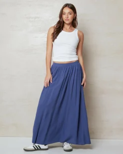 Bottoms*Mooloola Aster Maxi Skirt Indigo