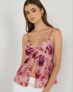 Clearance Aster Split Front Top Women Tops