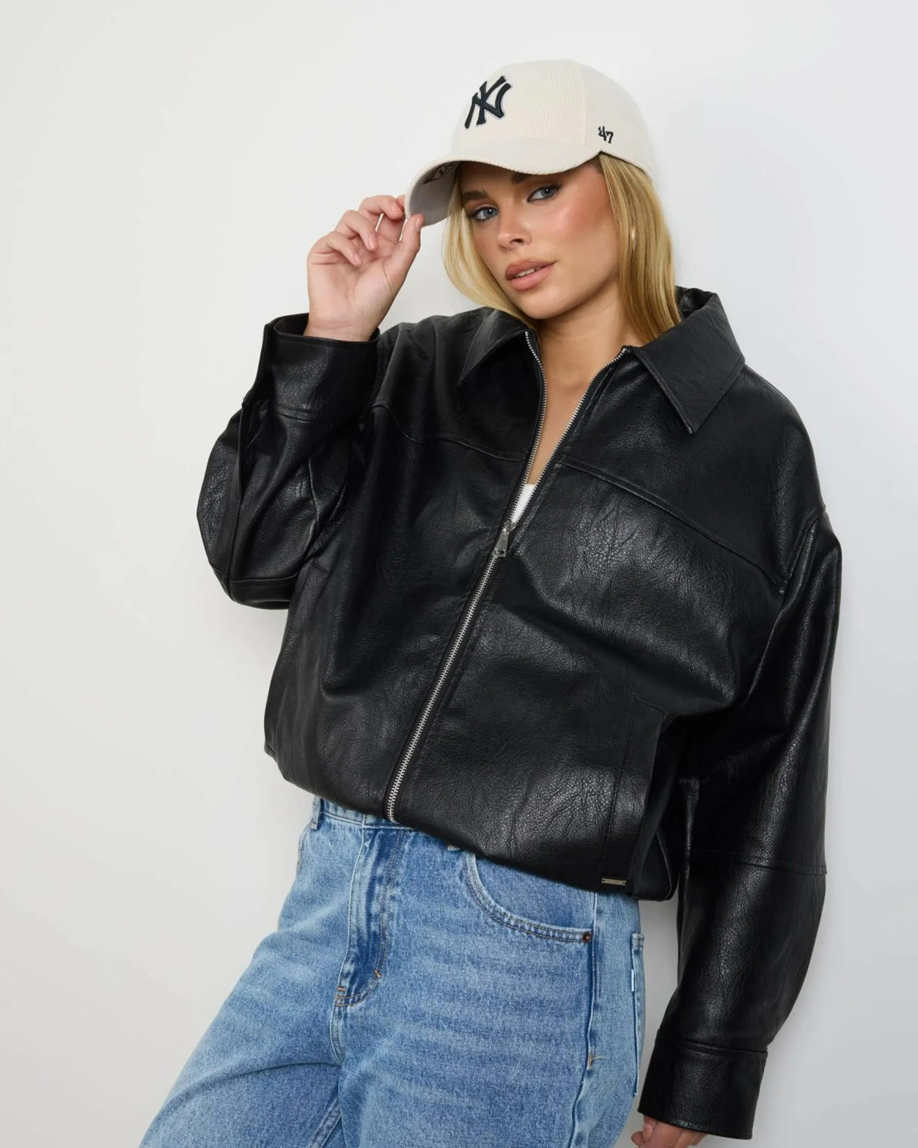 Hot Aston Faux Leather Jacket Women Jackets & Coats