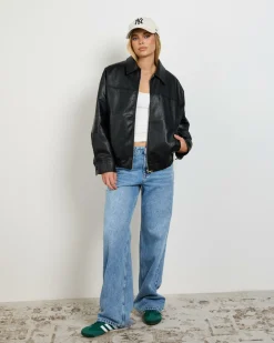 Hot Aston Faux Leather Jacket Women Jackets & Coats
