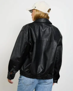 Hot Aston Faux Leather Jacket Women Jackets & Coats