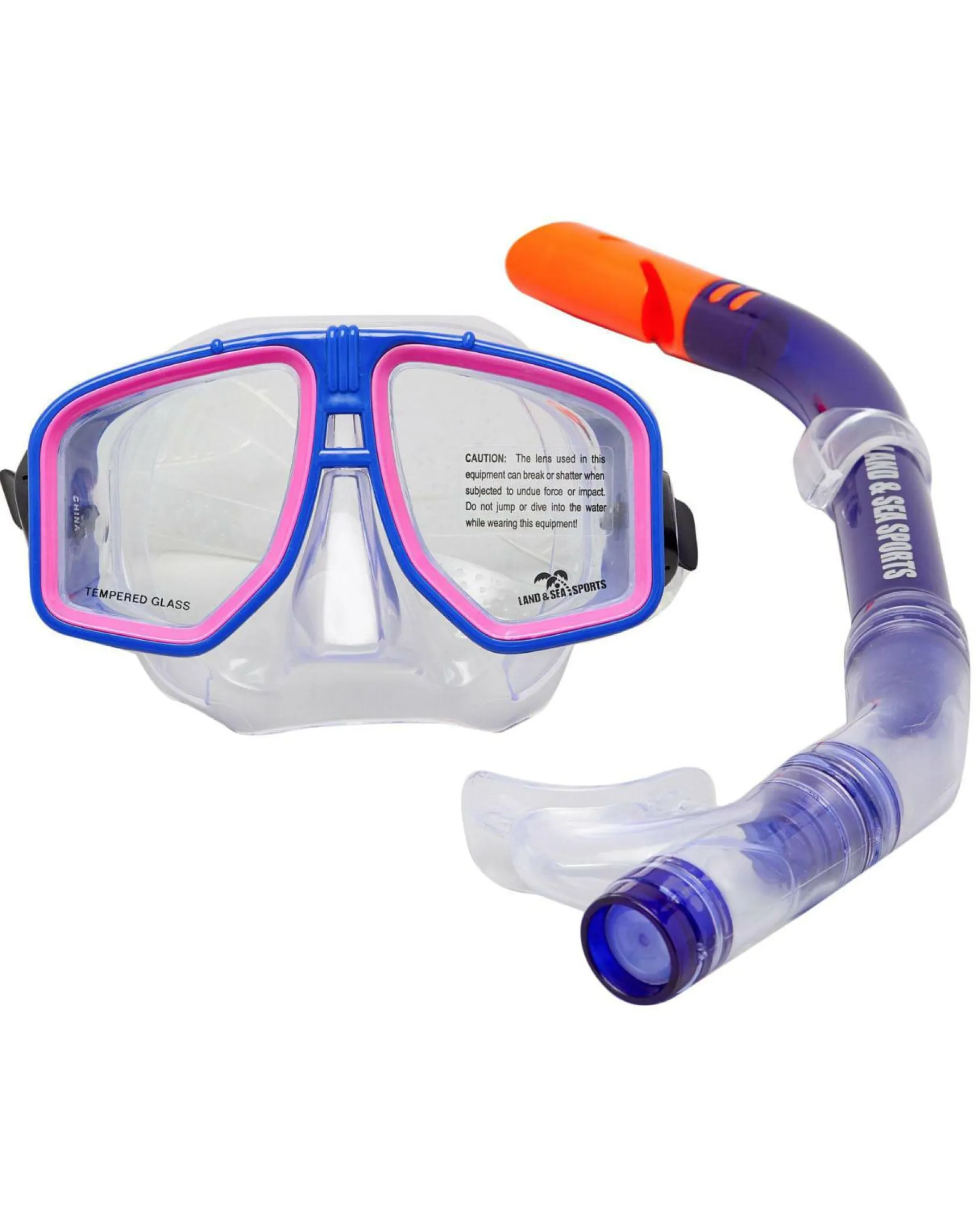 Surf|Surf*Land & Sea Sports Atoll Mask & Snorkel Set Purple
