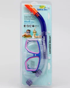 Surf|Surf*Land & Sea Sports Atoll Mask & Snorkel Set Purple