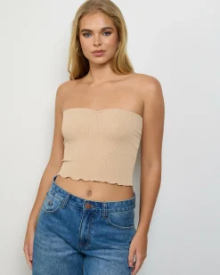 Tops*Ava And Ever Aurelia Seam Free Tube Top Taupe