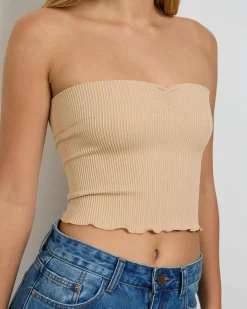 Tops*Ava And Ever Aurelia Seam Free Tube Top Taupe