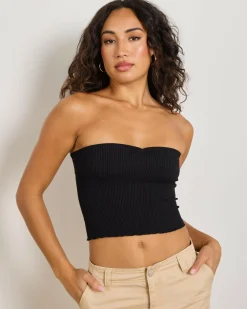 Tops*Ava And Ever Aurelia Seam Free Tube Top Black