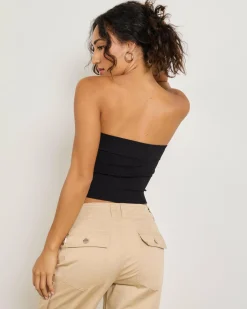 Tops*Ava And Ever Aurelia Seam Free Tube Top Black