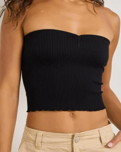 Tops*Ava And Ever Aurelia Seam Free Tube Top Black