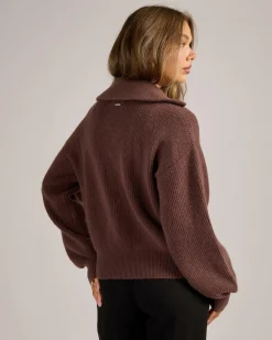 Knitwear|Jumpers & Hoodies*Mooloola Aurora Zip Knit Chocolate