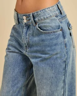 Denim|Bottoms*DESU Austin Wide Leg Jeans Blasted Garage