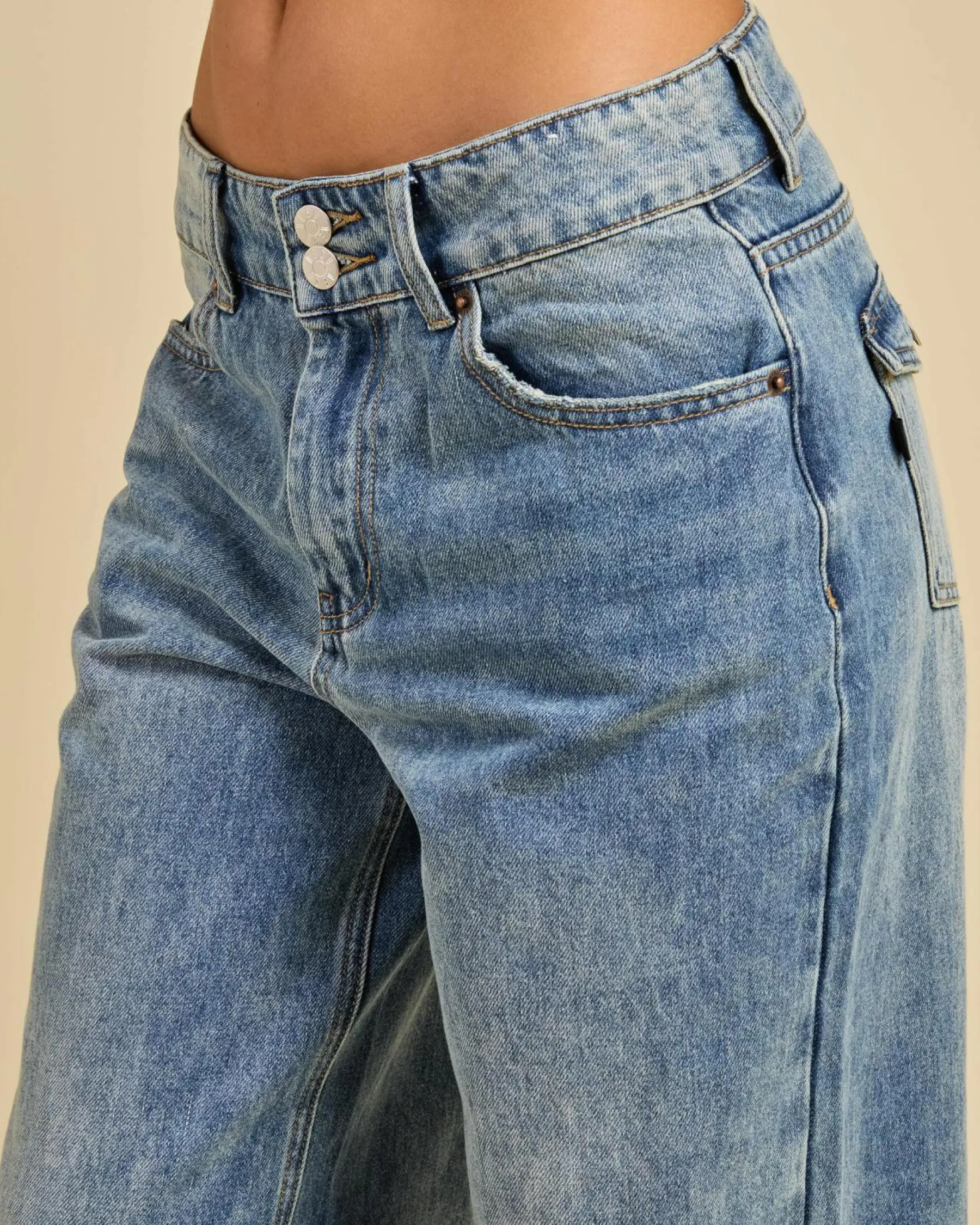 Denim|Bottoms*DESU Austin Wide Leg Jeans Blasted Garage