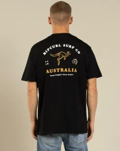 Tops & T-Shirts*Rip Curl Australia Fun Times Desto T-Shirt Black