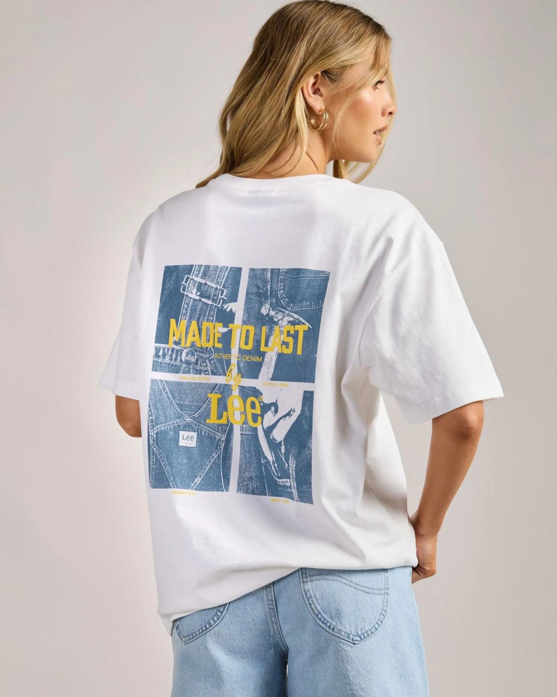 Tops*Lee Authentic Baggy T-Shirt Optic White