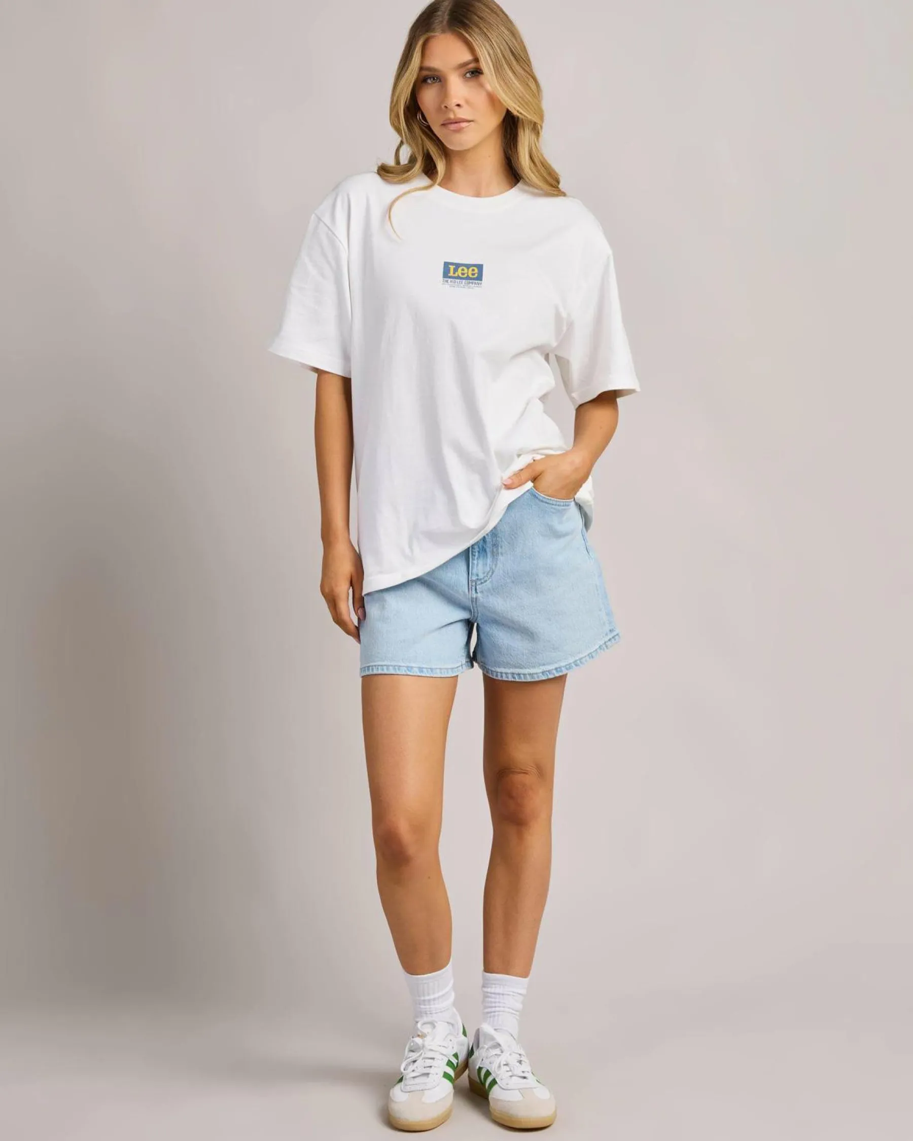Tops*Lee Authentic Baggy T-Shirt Optic White