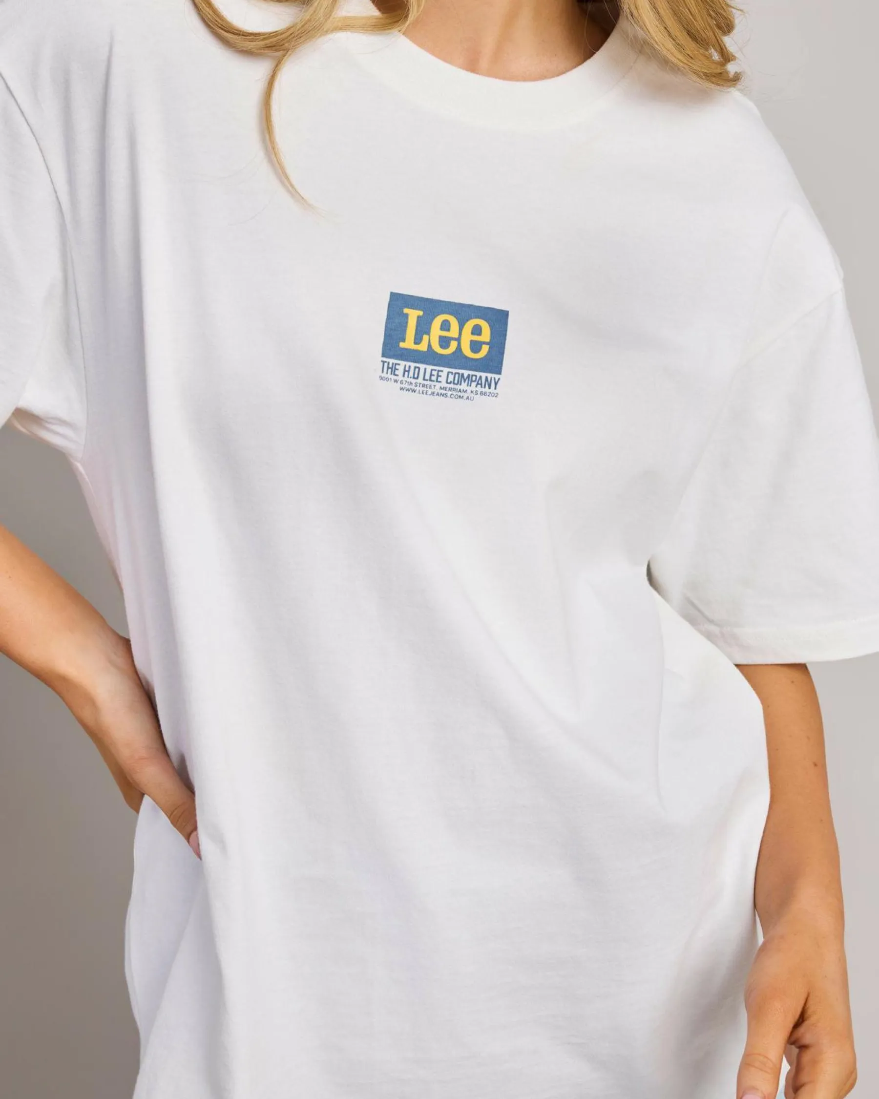 Tops*Lee Authentic Baggy T-Shirt Optic White