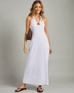 Discount Ava Hawaii Maxi Dress Women Linen Blend|Dresses