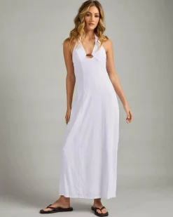 Discount Ava Hawaii Maxi Dress Women Linen Blend|Dresses