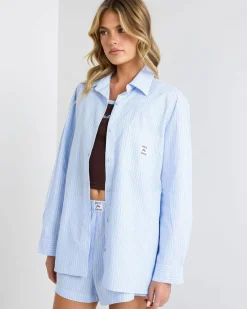 Online Ava Stripe Oversized Shirt Women Tops