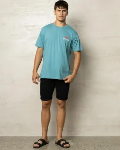 Tops & T-Shirts*Rhythm Awake T-Shirt Mineral Blue