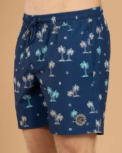 Outlet Azure Elastic Waist Board Shorts Board Shorts|Shorts & Bottoms