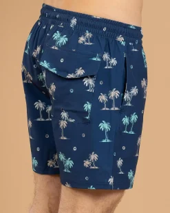 Outlet Azure Elastic Waist Board Shorts Board Shorts|Shorts & Bottoms