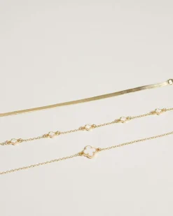 Jewelry|Jewelry*Karyn In LA Baby Clover Bracelet pack Pearl/gold