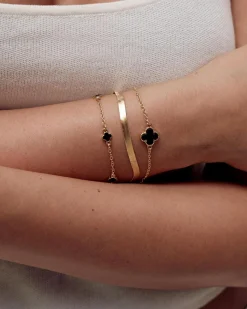Jewelry|Jewelry*Karyn In LA Baby Clover Bracelet pack Gold/black