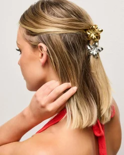 Face & Body*Karyn In LA Baby Frangipani Hair Claw Clip Pack Silver/gold